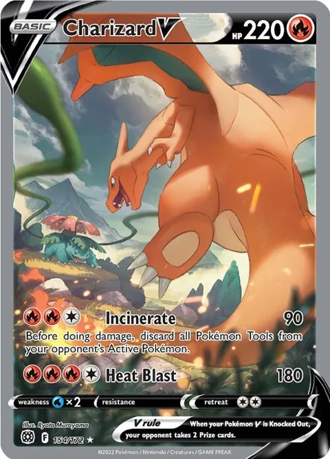 Charizard V Alt Art #154/172 Holofoil Pokémon card from Brilliant Stars