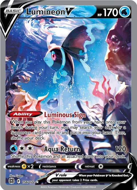 Lumineon V Alt Art #156/172 Holofoil Pokémon card from Brilliant Stars