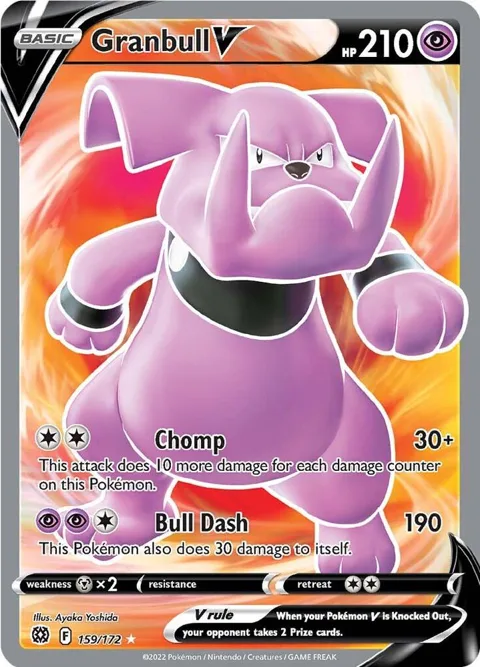 Granbull V Full Art #159/172 Holofoil Pokémon card from Brilliant Stars