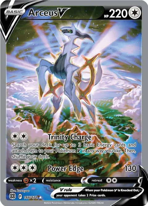 Arceus V Alt Art #166/172 Holofoil Pokémon card from Brilliant Stars