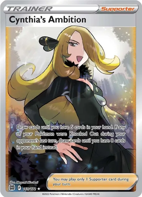 Cynthia's Ambition Full Art #169/172 Holofoil Pokémon card from Brilliant Stars