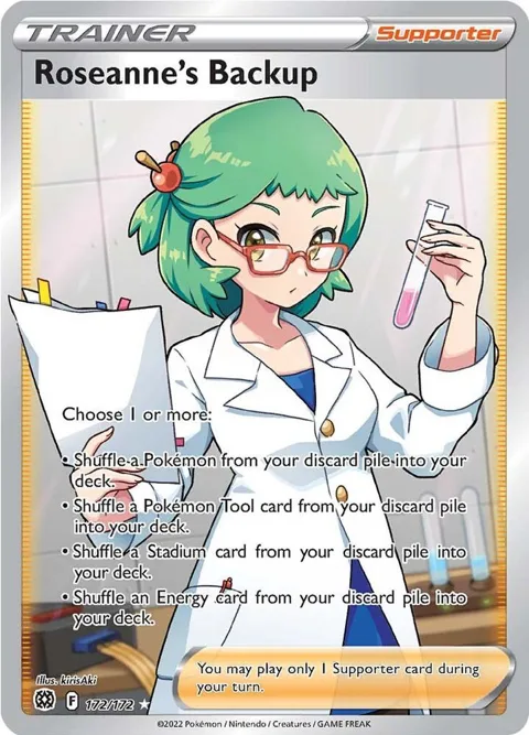 Roseanne's Backup Full Art #172/172 Holofoil Pokémon card from Brilliant Stars