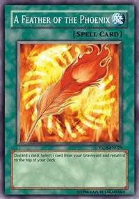 A Feather of the Phoenix YSDS-EN029 1st Edition Yu-Gi-Oh card from Starter Deck: Syrus Truesdale