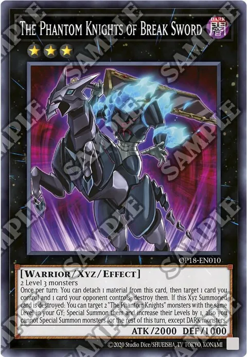 The Phantom Knights of Break Sword OP18-EN010 Yu-Gi-Oh card from OTS Tournament Pack 18