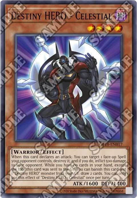 Destiny HERO - Celestial OP18-EN017 Yu-Gi-Oh card from OTS Tournament Pack 18