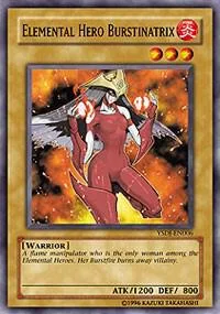 Elemental HERO Burstinatrix YSDJ-EN006 Unlimited Yu-Gi-Oh card from Starter Deck: Jaden Yuki