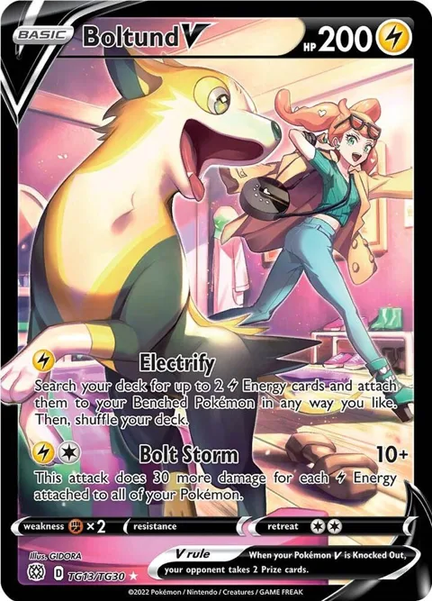 Boltund V #TG13/TG30 Holofoil Pokémon card from Brilliant Stars Trainer Gallery