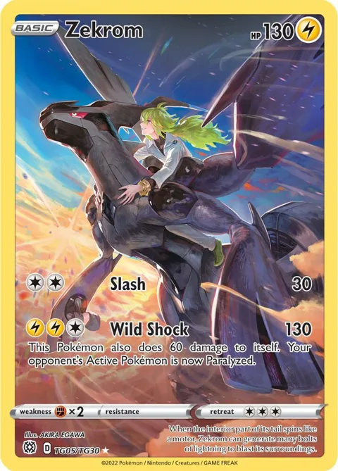 Zekrom #TG05/TG30 Holofoil Pokémon card from Brilliant Stars Trainer Gallery