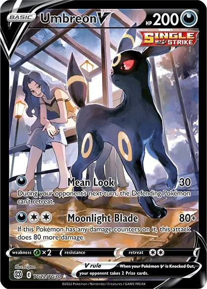 Umbreon V #TG22/TG30 Holofoil Pokémon card from Brilliant Stars Trainer Gallery