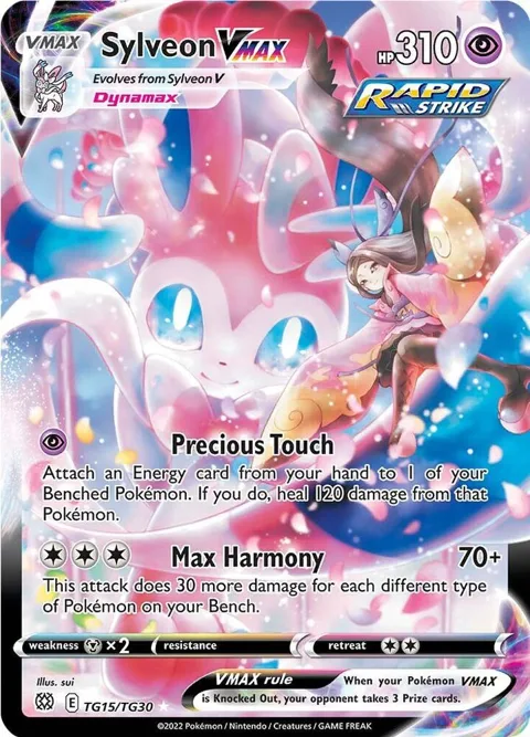 Sylveon VMAX #TG15/TG30 Holofoil Pokémon card from Brilliant Stars Trainer Gallery