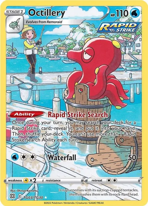 Octillery #TG03/TG30 Holofoil Pokémon card from Brilliant Stars Trainer Gallery