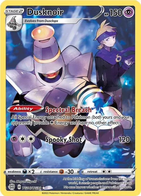 Dusknoir #TG06/TG30 Holofoil Pokémon card from Brilliant Stars Trainer Gallery