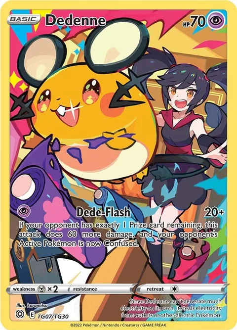Dedenne #TG07/TG30 Holofoil Pokémon card from Brilliant Stars Trainer Gallery