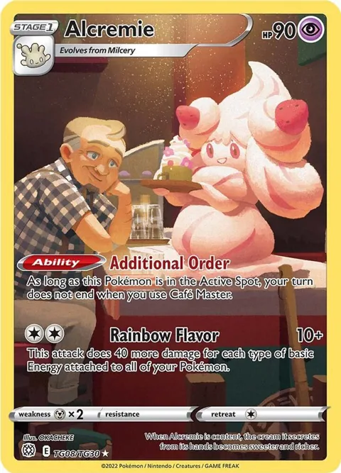Alcremie #TG08/TG30 Holofoil Pokémon card from Brilliant Stars Trainer Gallery