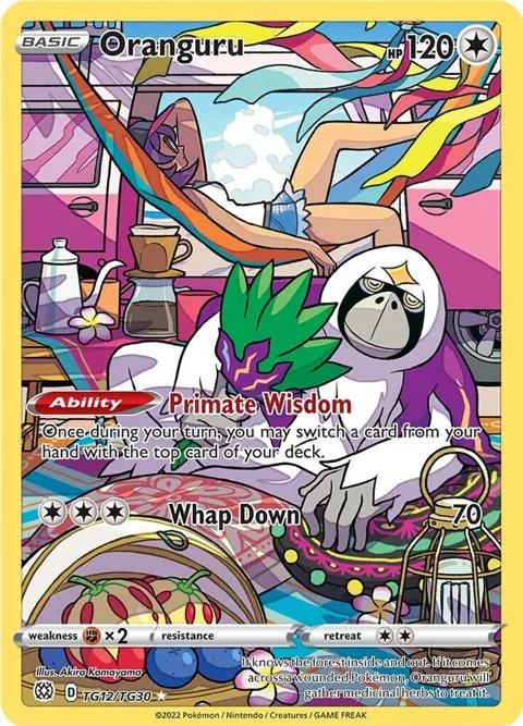 Oranguru #TG12/TG30 Holofoil Pokémon card from Brilliant Stars Trainer Gallery