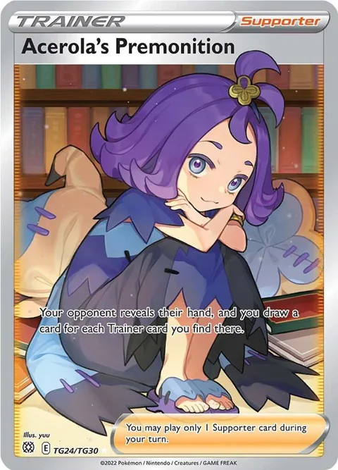 Acerola's Premonition #TG24/TG30 Holofoil Pokémon card from Brilliant Stars Trainer Gallery