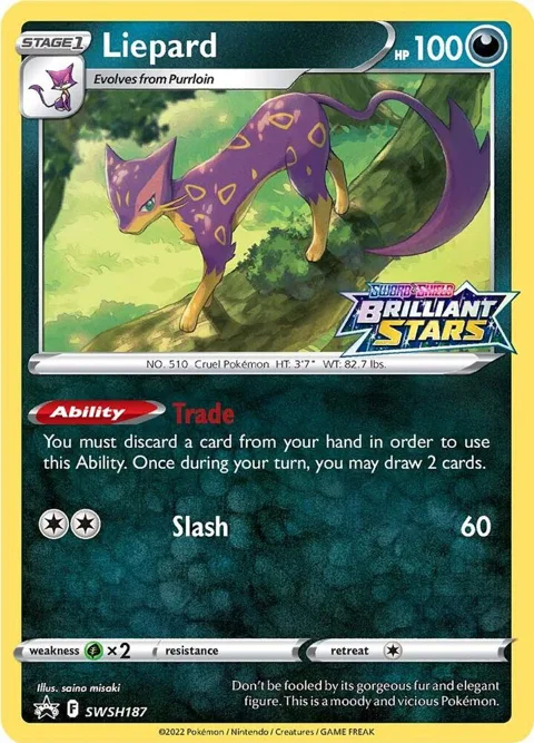 Liepard #SWSH187 Holofoil Pokémon card from Sword & Shield Promo Cards