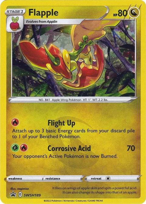 Flapple #SWSH189 Holofoil Pokémon card from Sword & Shield Promo Cards