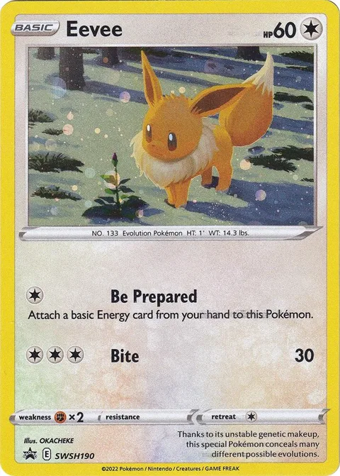 Eevee #SWSH190 Holofoil Pokémon card from Sword & Shield Promo Cards