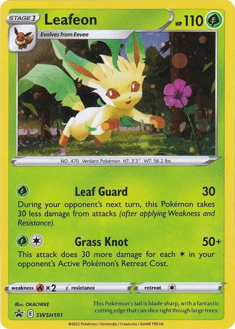Leafeon #SWSH191 Holofoil Pokémon card from Sword & Shield Promo Cards