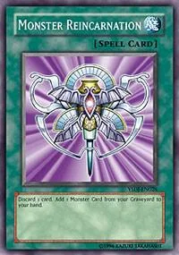 Monster Reincarnation YSDJ-EN028 Unlimited Yu-Gi-Oh card from Starter Deck: Jaden Yuki