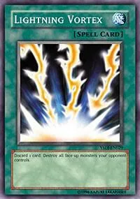 Lightning Vortex YSDJ-EN029 1st Edition Yu-Gi-Oh card from Starter Deck: Jaden Yuki