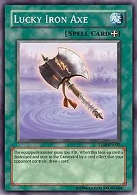 Lucky Iron Axe YSDJ-EN032 Yu-Gi-Oh card from Starter Deck: Jaden Yuki