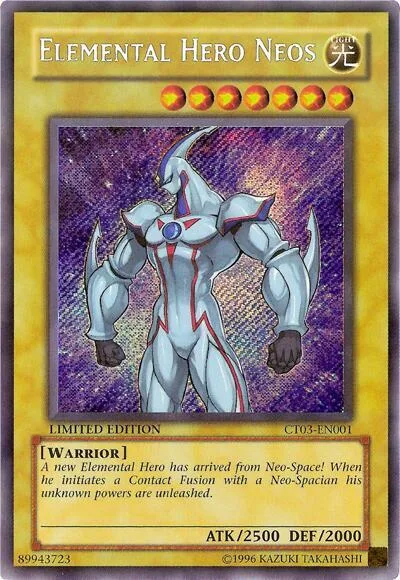 Elemental HERO Neos CT03-EN001 Yu-Gi-Oh card from 2006 Collectors Tin