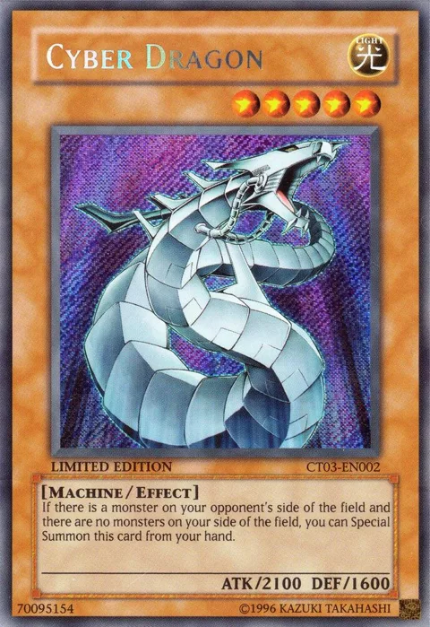 Cyber Dragon CT03-EN002 Yu-Gi-Oh card from 2006 Collectors Tin