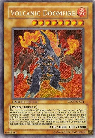 Volcanic Doomfire CT04-EN004 Yu-Gi-Oh card from 2007 Collectors Tin