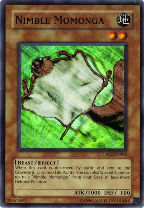 Nimble Momonga CP02-EN002 Yu-Gi-Oh card from Champion Pack 2