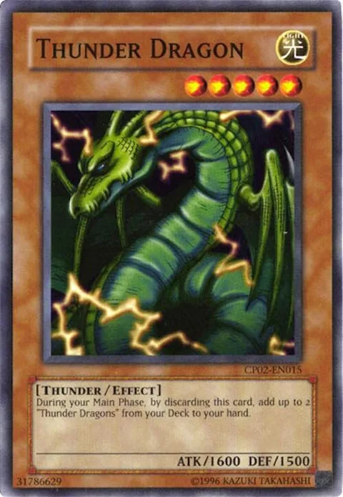Thunder Dragon CP02-EN015 Yu-Gi-Oh card from Champion Pack 2