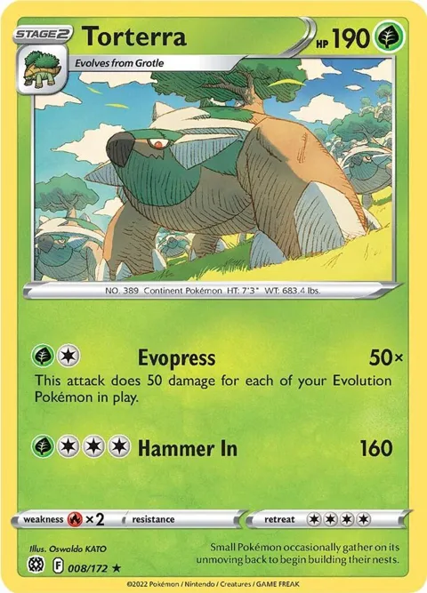 Torterra #008/172 Pokémon card from Deck Exclusives