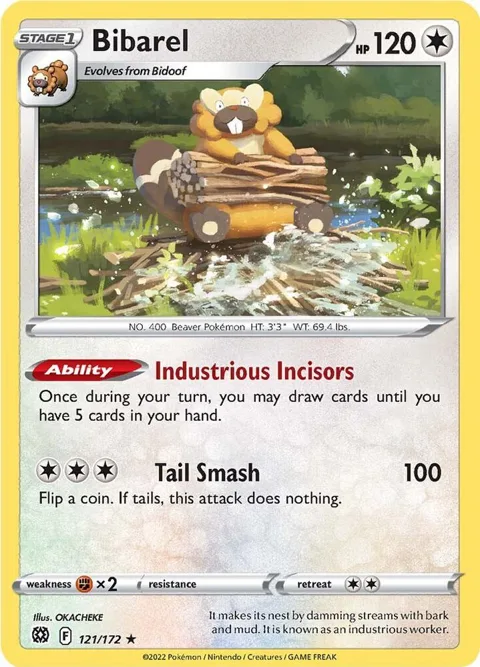 Bibarel #121/172 Pokémon card from Deck Exclusives