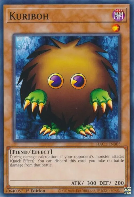Kuriboh HAC1-EN005 Yu-Gi-Oh card from Hidden Arsenal: Chapter 1