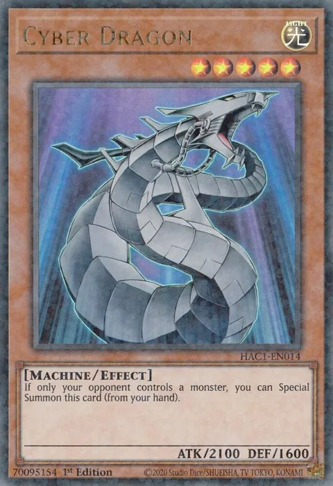 Cyber Dragon Duel Terminal HAC1-EN014 Yu-Gi-Oh card from Hidden Arsenal: Chapter 1