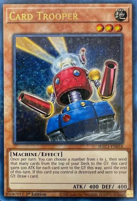 Card Trooper Duel Terminal HAC1-EN016 Yu-Gi-Oh card from Hidden Arsenal: Chapter 1