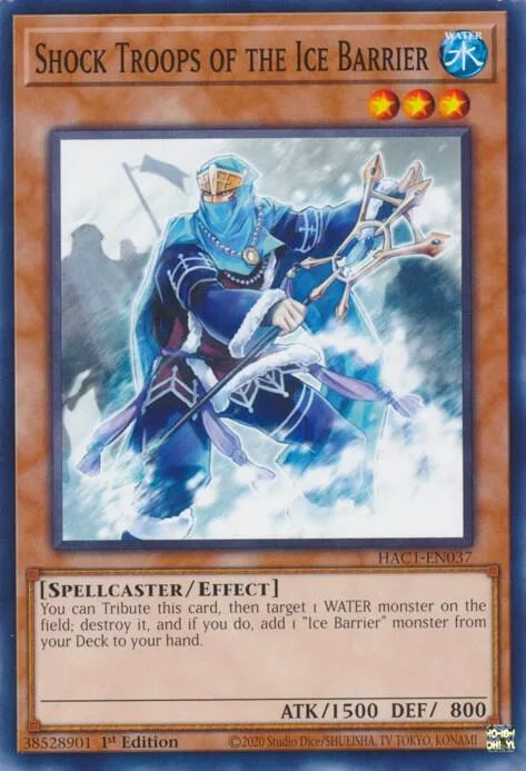 Shock Troops of the Ice Barrier HAC1-EN037 Yu-Gi-Oh card from Hidden Arsenal: Chapter 1