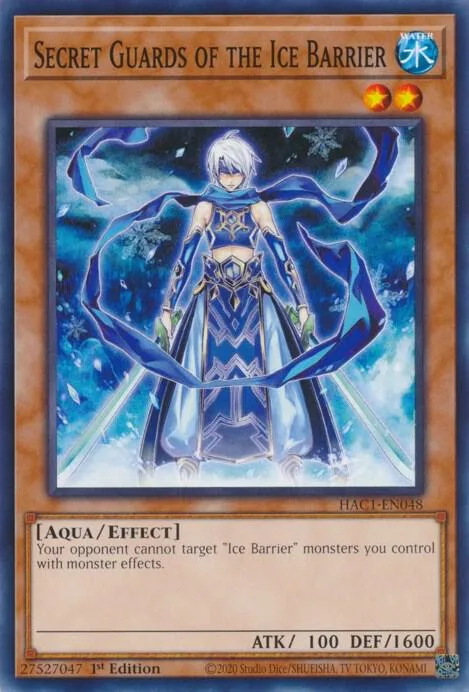 Secret Guards of the Ice Barrier HAC1-EN048 Yu-Gi-Oh card from Hidden Arsenal: Chapter 1