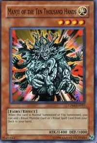 Manju of the Ten Thousand Hands CP04-EN017 Yu-Gi-Oh card from Champion Pack 4