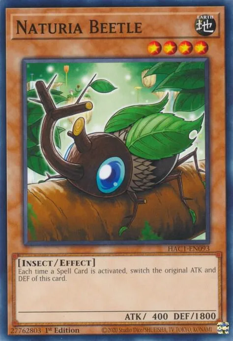 Naturia Beetle HAC1-EN093 Yu-Gi-Oh card from Hidden Arsenal: Chapter 1