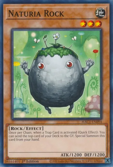 Naturia Rock HAC1-EN094 Yu-Gi-Oh card from Hidden Arsenal: Chapter 1