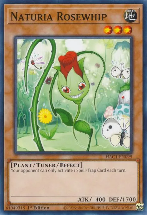Naturia Rosewhip HAC1-EN099 Yu-Gi-Oh card from Hidden Arsenal: Chapter 1