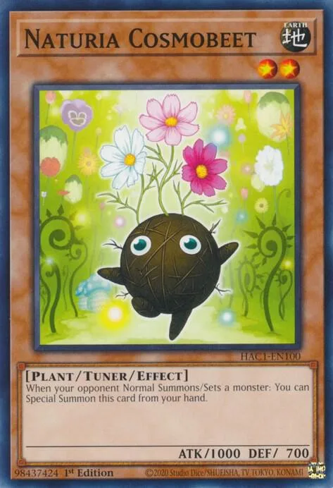 Naturia Cosmobeet HAC1-EN100 Yu-Gi-Oh card from Hidden Arsenal: Chapter 1