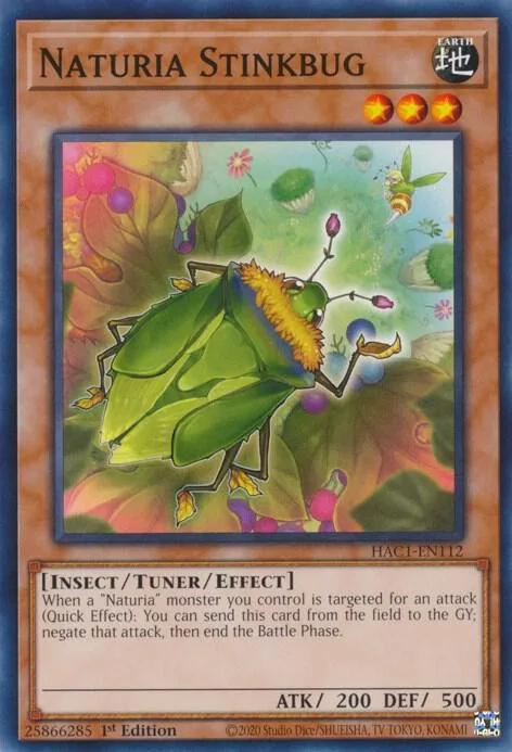 Naturia Stinkbug HAC1-EN112 Yu-Gi-Oh card from Hidden Arsenal: Chapter 1