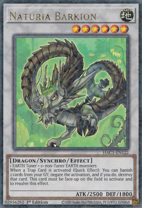 Naturia Barkion Duel Terminal HAC1-EN122 Yu-Gi-Oh card from Hidden Arsenal: Chapter 1