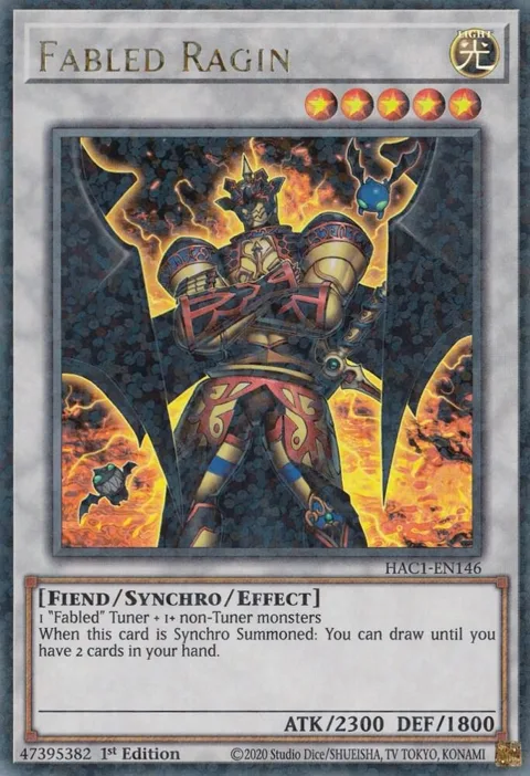 Fabled Ragin Duel Terminal HAC1-EN146 Yu-Gi-Oh card from Hidden Arsenal: Chapter 1