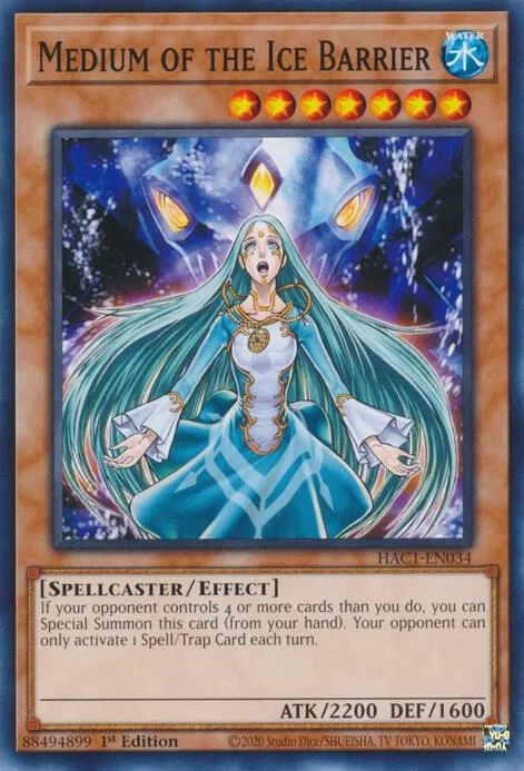 Medium of the Ice Barrier HAC1-EN034 Yu-Gi-Oh card from Hidden Arsenal: Chapter 1