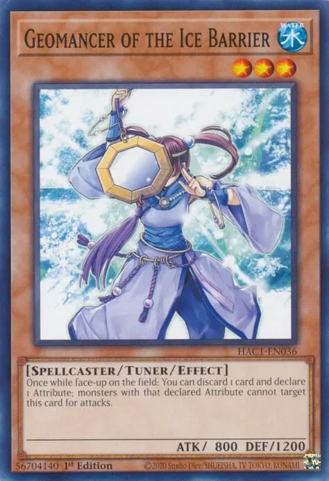 Geomancer of the Ice Barrier HAC1-EN036 Yu-Gi-Oh card from Hidden Arsenal: Chapter 1
