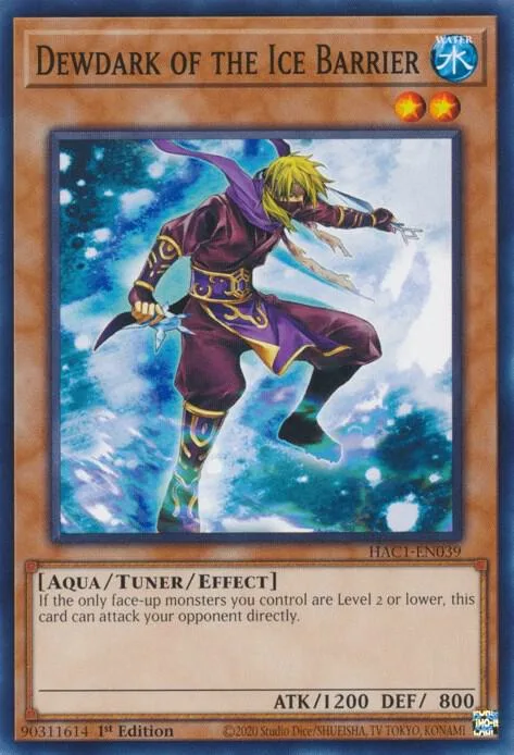Dewdark of the Ice Barrier HAC1-EN039 Yu-Gi-Oh card from Hidden Arsenal: Chapter 1